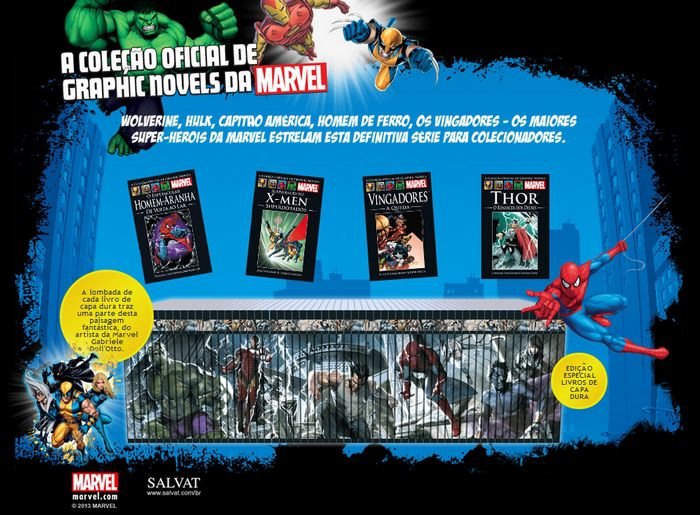 A coleção oficial de graphic novels Marvel