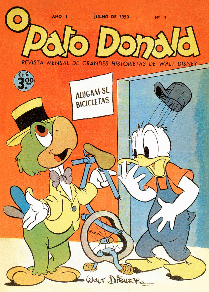 Pato Donald # 1, lançada pela Editora Abril em 1950