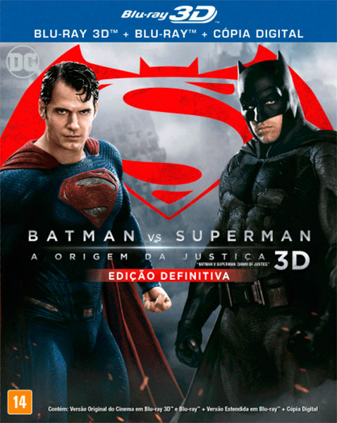 Blu-ray Batman vs. Superman - A origem da Justiça - Edição definitiva 3D
