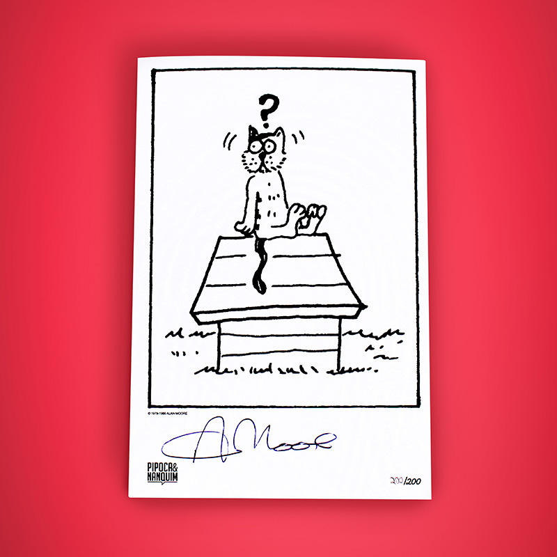 Bookplate autografado por Alan Moore