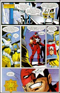 ágina cortada de Capitão América, em Paladinos Marvel #7