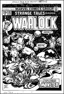 Warlock, no traço de Jim Starlin