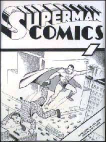 Protótipo de uma revista do Super-Homem, feito à mão, em 1938