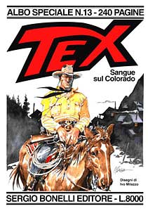 Capa da edição italiana de Sangue no Colorado, o próximo Tex Gigante