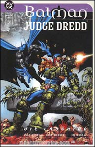 Capa original de Batman & Juiz Dredd: Morra Sorrindo