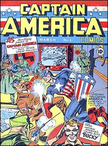 Captain America #1, de 20 de dezembro de 1940, apesar da data de capa de março de 1941