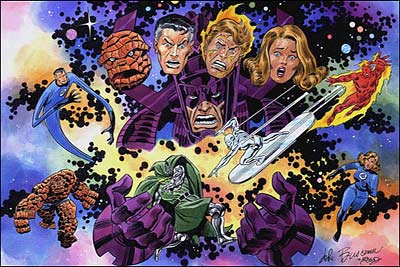 Quarteto Fantástico, Surfista Prateado, Dr. Destino e Galactus