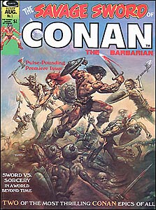Savage Sword of Conan #1, arte de Boris Vallejo