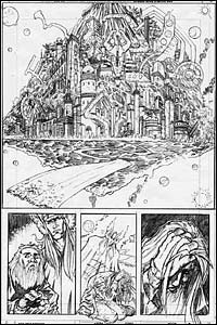 Arte de Dean Nuckols para o roteiro de Thor, página 2