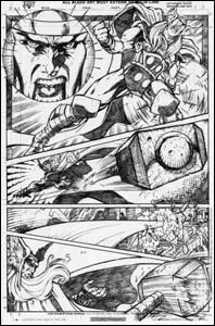 Arte de Dean Nuckols para o roteiro de Thor, página 3