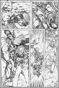 Arte de Dean Nuckols para o roteiro de Thor, página 4