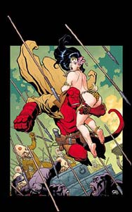 Hellboy : Weird Tales #6, capa de Frank Cho