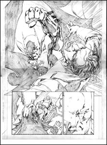 Página de Super-Homem e Batman, com arte de Ivan Reis