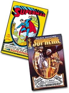 Superman #1, de 1939, e Supreme #41, de 1996