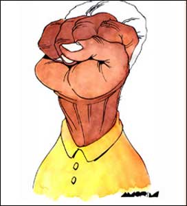 Vencedor na categoria Caricatura de Nelson Mandela: Amorim