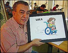 |Mauricio de Sousa com seu novo personagem: Luca