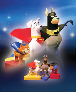 Krypto, o bat-cachorro Ace e Streaky, o Super-Gato