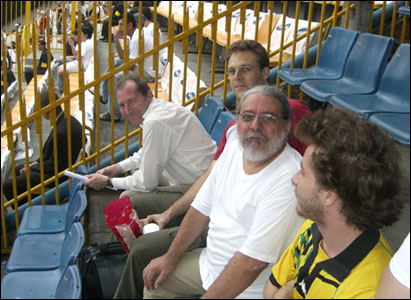 David Lloyd no estádio do Pacaembu