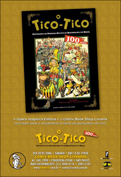 Lançamento do livro O Tico-Tico 100 Anos - Centenário da Primeira Revista de Quadrinhos do Brasil.