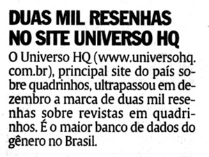 Nota sobre o UHQ no Jornal da Tarde