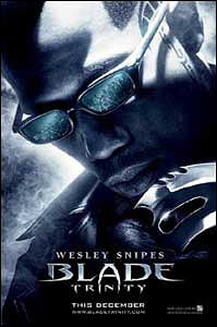 Cartaz de Blade Trinity, o último filme da série com Wesley snipes