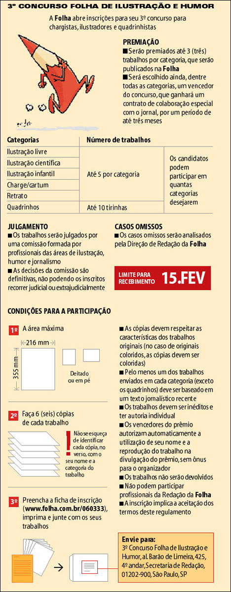 3º Concurso Folha de Ilustração e Humor