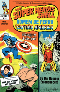 Capitão Z Apresenta Dois Super-Heróis Shell: Capitão América & Homem de Ferro