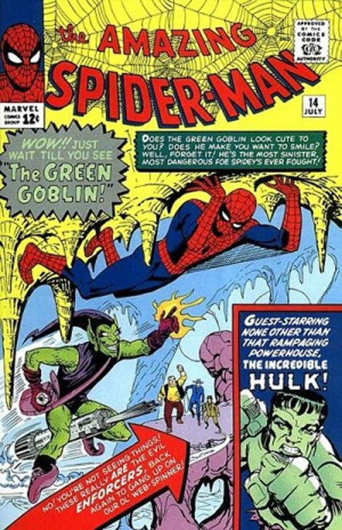 The Amazing Spider-Man # 14, com a primeira aparição do Duende Verde The Amazing Spider-Man # 14, com a primeira aparição do Duende Verde