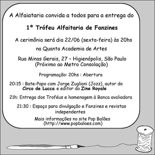 Primeiro Troféu Alfaiataria de Fanzines