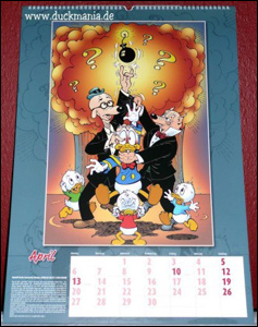 Calendário com arte de Don Rosa