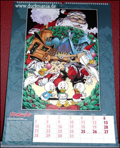 Calendário com arte de Don Rosa