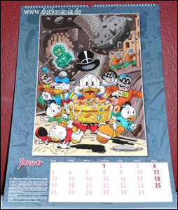 Calendário com arte de Don Rosa