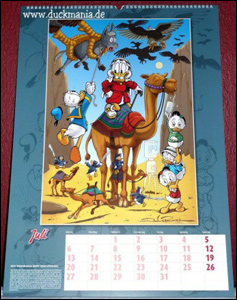 Calendário com arte de Don Rosa