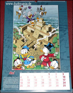 Calendário com arte de Don Rosa