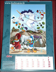 Calendário com arte de Don Rosa