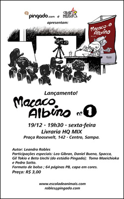 Lançamento da revista Macaco Albino, de Robles, na Livraria HQMix -  UNIVERSO HQ