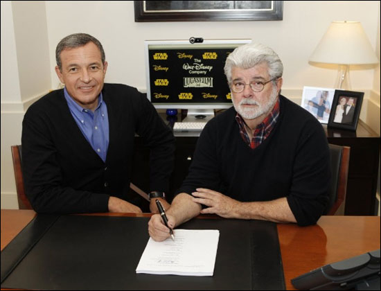 Robert A. Iger e George Lucas