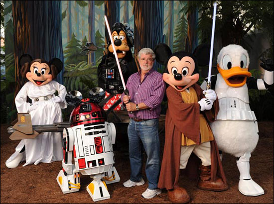 George Lucas e os personagens Disney
