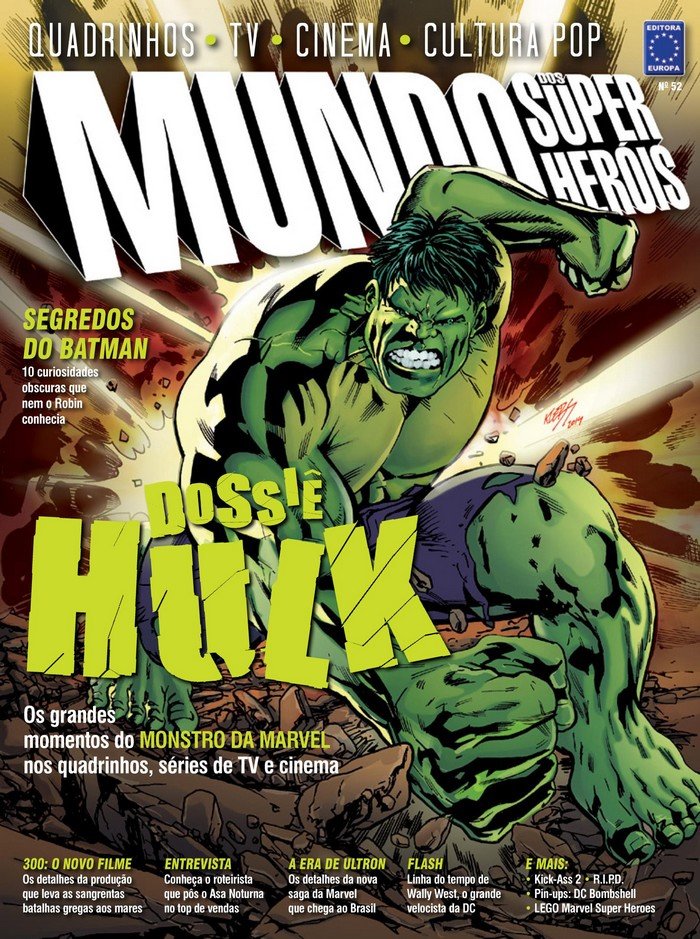 Hulk em destaque na revista Mundo dos Super Heróis UNIVERSO HQ