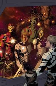 Capa alternativa de Guardians of the Galaxy #5, de Paolo Rivera