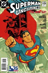 Capa de Superman Unchained # 3 - versão Modern Age Superman, de Cliff Chiang