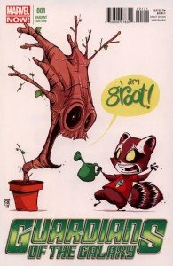 Rocket Raccoon e Groot, arte de Skottie Young