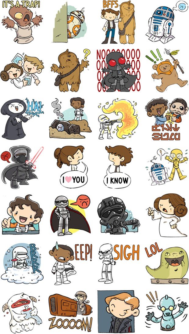 Emojis De Star Wars O Despertar Da For a Para Facebook UNIVERSO HQ