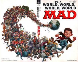 Capa da revista MAD parodiando o filme Deu a Louca no mundo