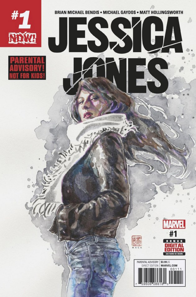 Jessica Jones # 1, capa de David Mack